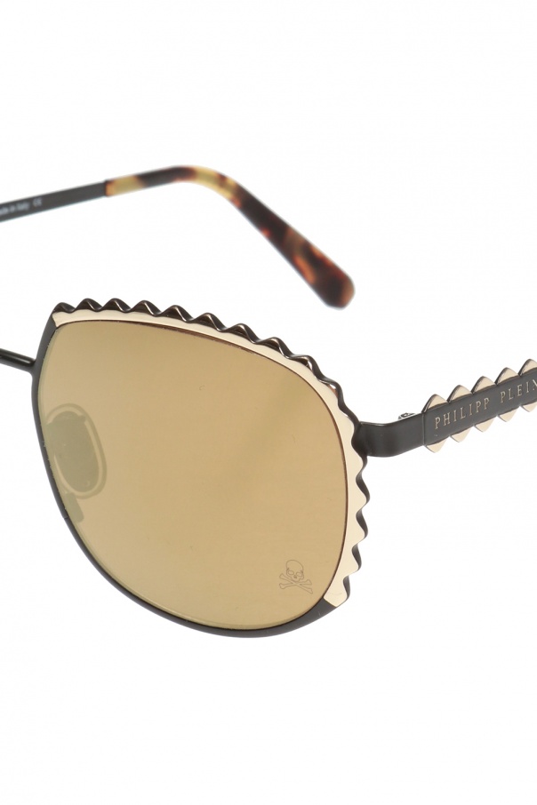 Philipp Plein geometric-frame Sunglasses with logo