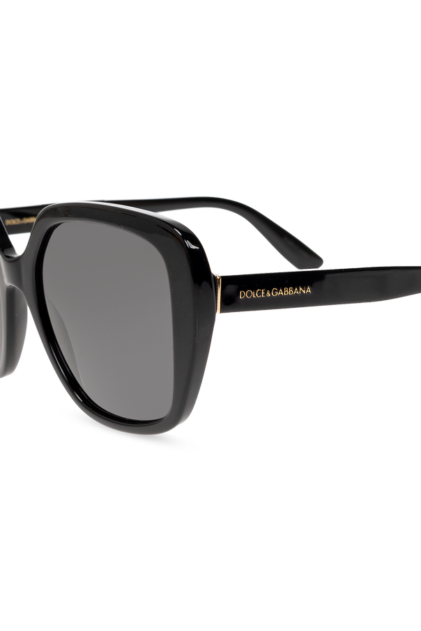 Dolce & Gabbana Слънчеви очила Dolce &amp; Gabbana с голяма, масивна рамка и заоблен, леко котешки характер