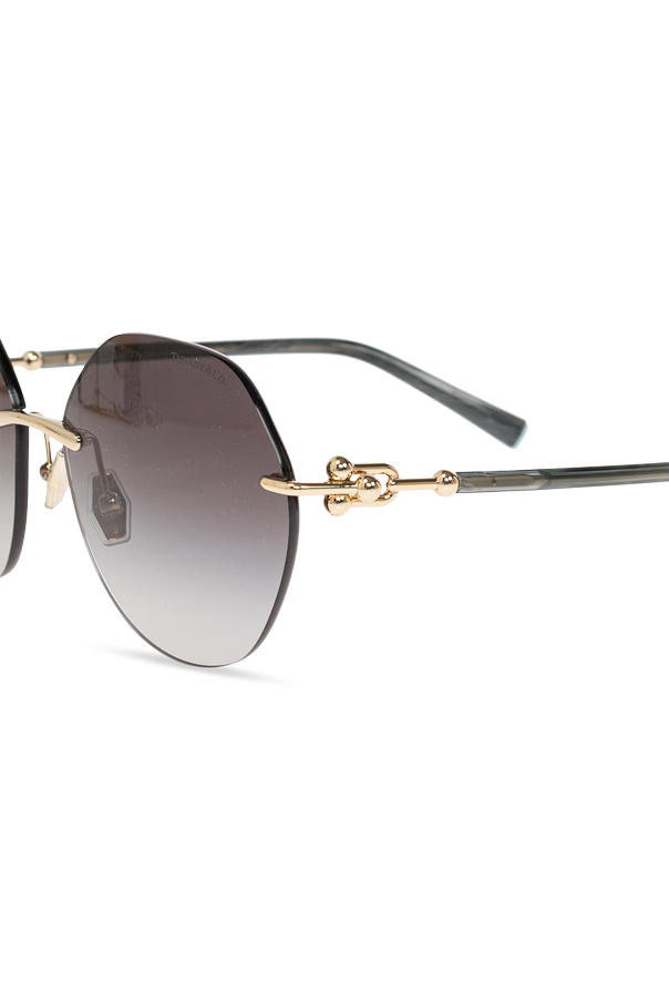 Tiffany & Co. Oversize-Sonnenbrille mit großen, runden, randlosen Gläsern von Tiffany &amp; Co.