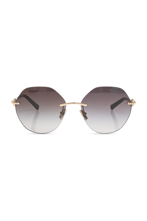 Óculos de sol Tiffany & Co. com linha ligeiramente oversize e lentes
grandes e redondas sem armação