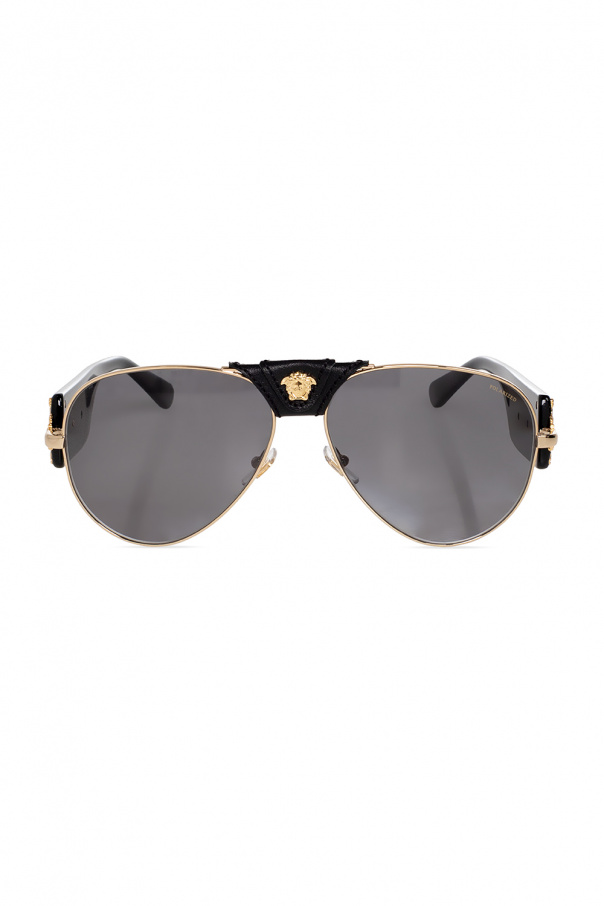 Versace Jeepers Peepers round sunglasses in silver