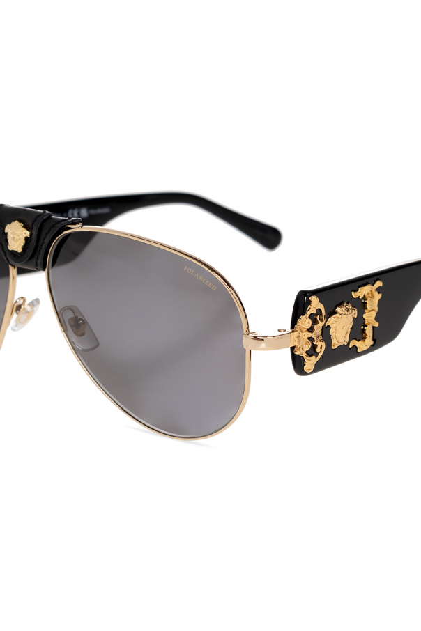 Versace Kohn bridgeless round-frame sunglasses