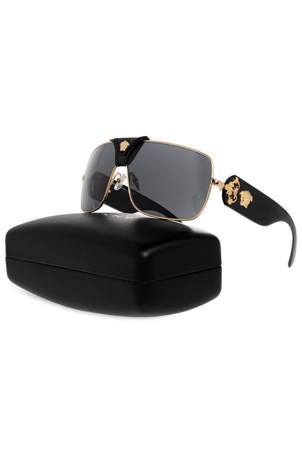 Versace Brioni transparent square-frame sunglasses