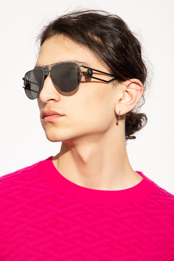 Versace Lisa X square-frame sunglasses Braun