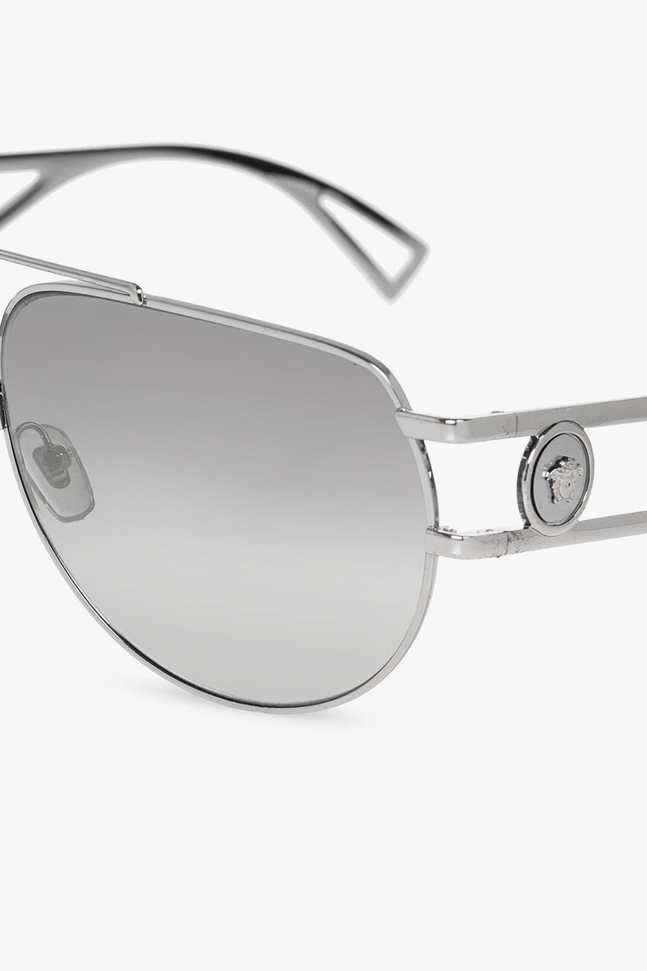 Versace Chain Detail Rounded Gradient Lens Sunglasses