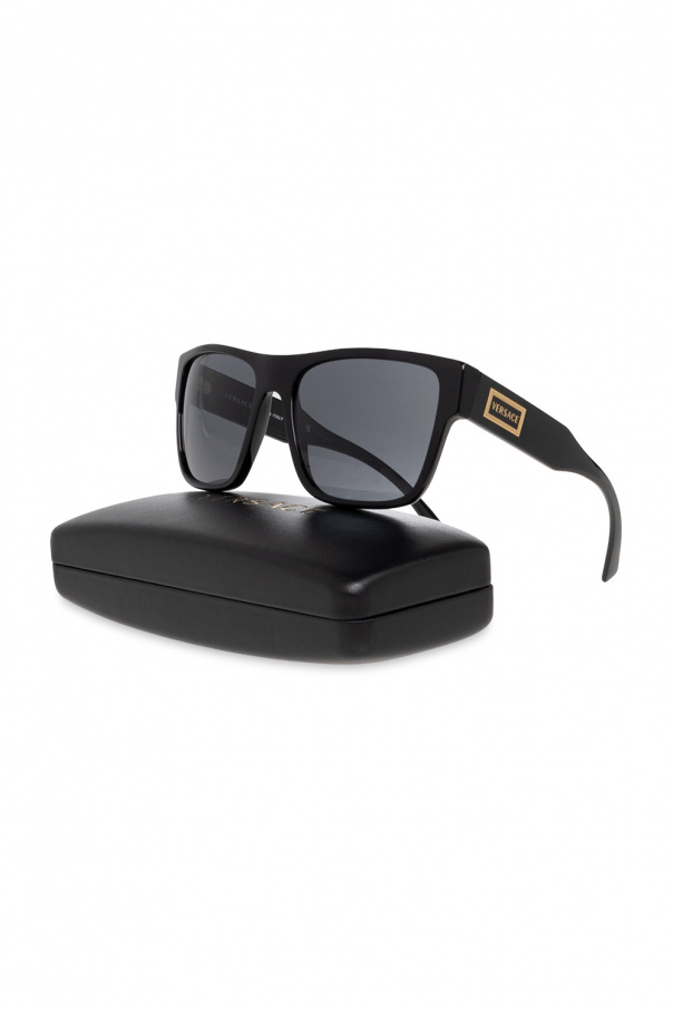 Versace cool sunglasses with logo applique