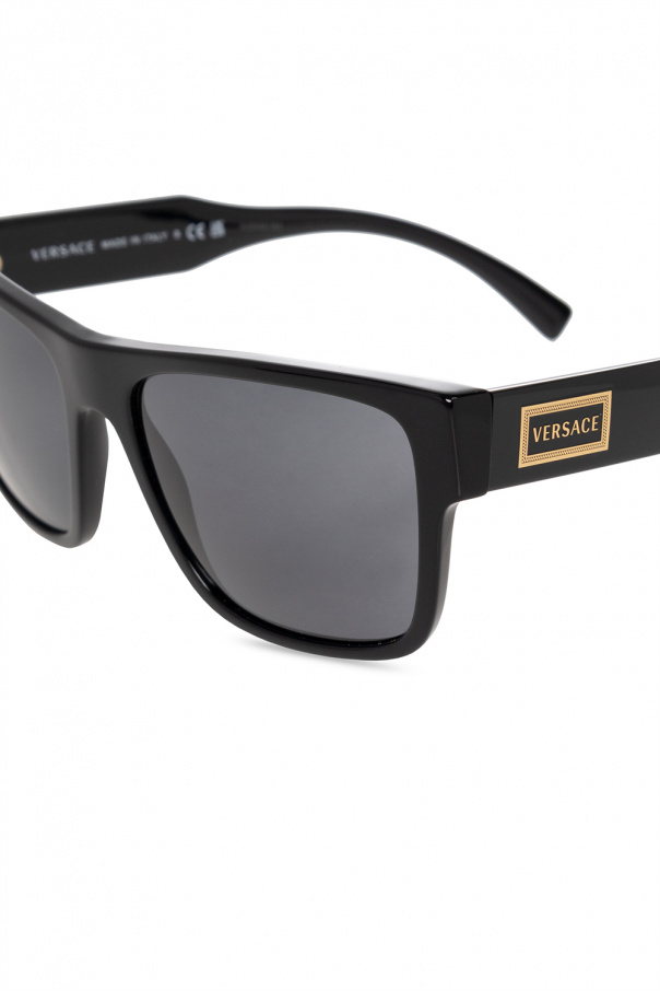 Versace cool sunglasses with logo applique