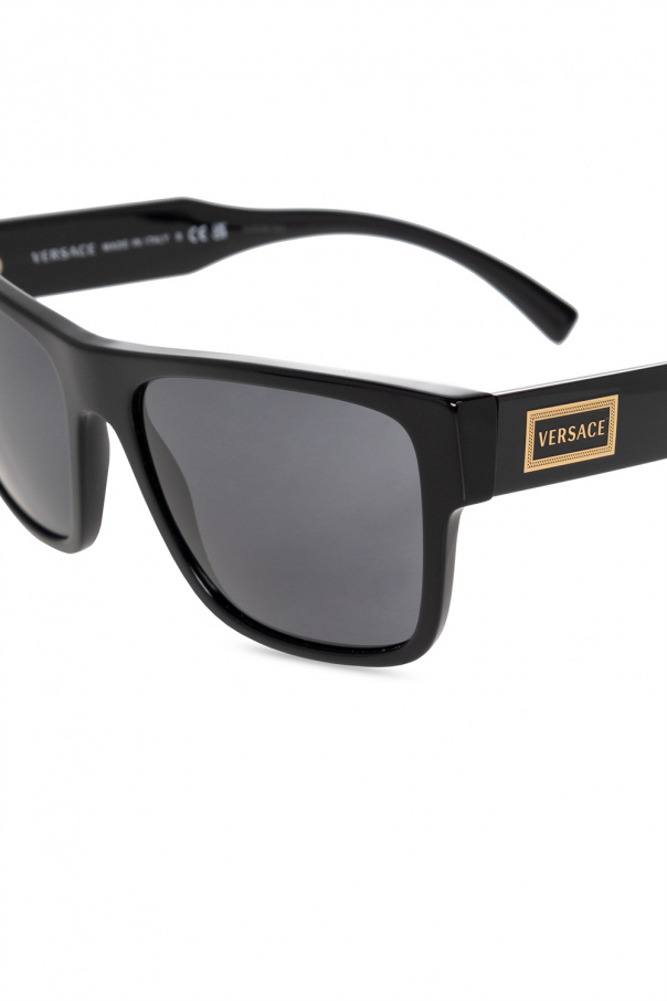 Versace sunglasses tortoiseshell-effect with logo applique