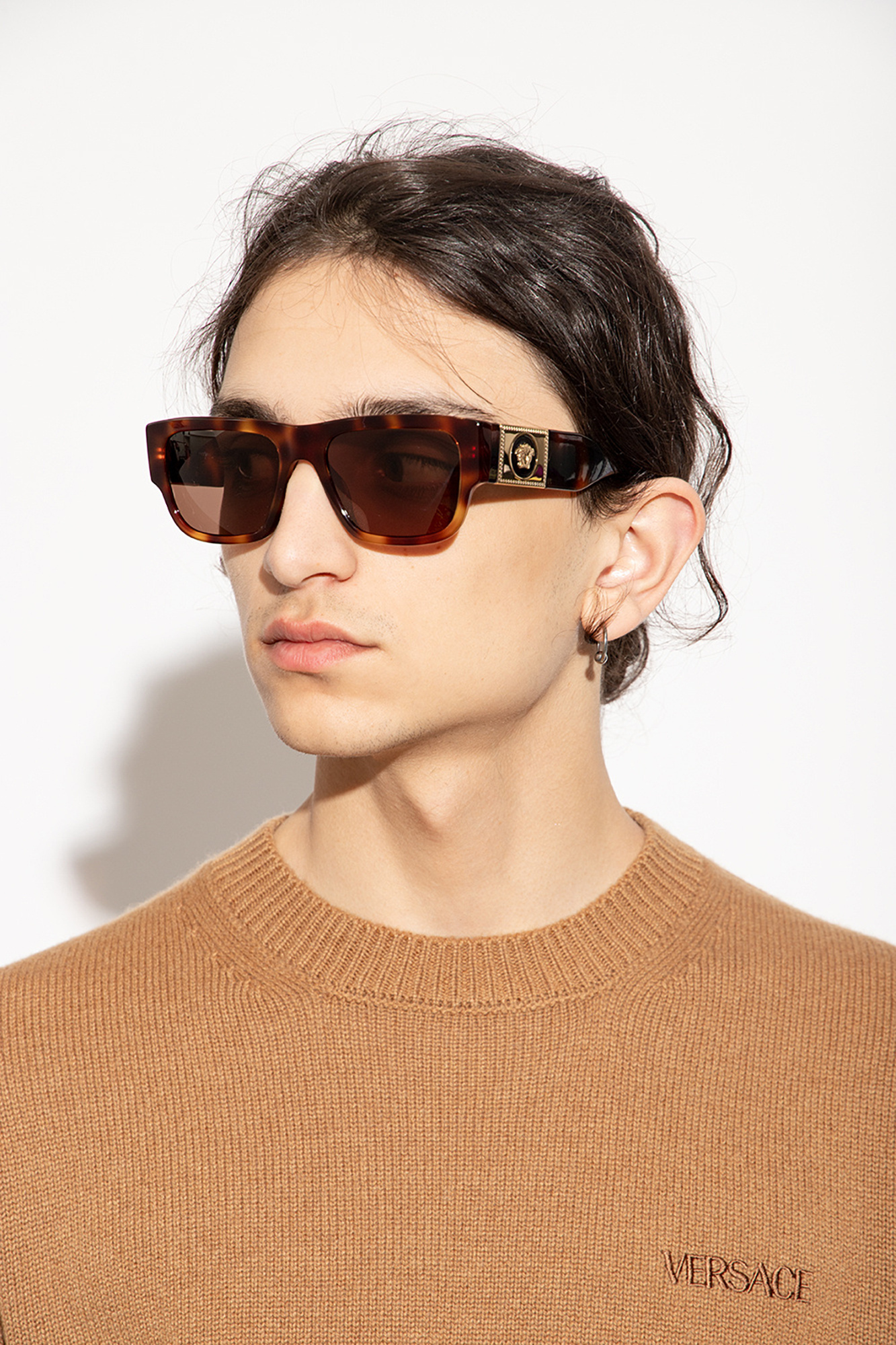 Versace Polaroid aviator style unisex sunglasses