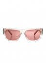 oval frame tinted sunglasses