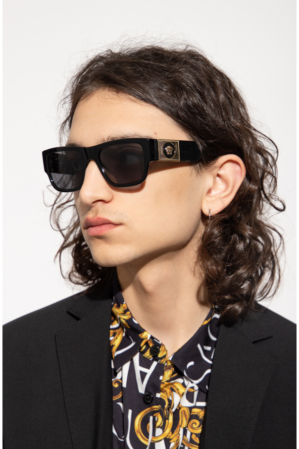 Versace Quay Loop Me In unisex round sunglasses in gold