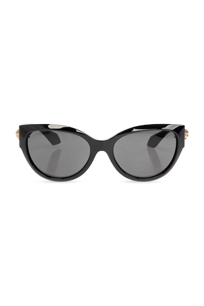 Sunglasses with a bold cat-eye frame
