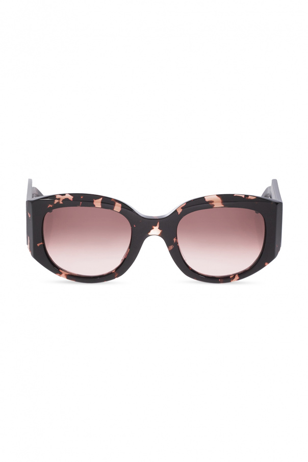 Emmanuelle Khanh Bottega Veneta tinted pilot sunglasses