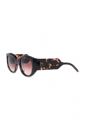 Emmanuelle Khanh Bottega Veneta tinted pilot sunglasses