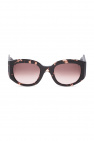 Emmanuelle Khanh angular slim-frame sunglasses Black