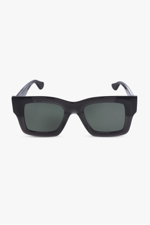 Gucci Eyewear matelassé-effect oval-frame sunglasses