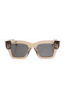 logo print square frame sunglasses