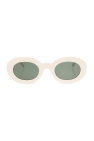 tortoiseshell logo-print sunglasses Braun