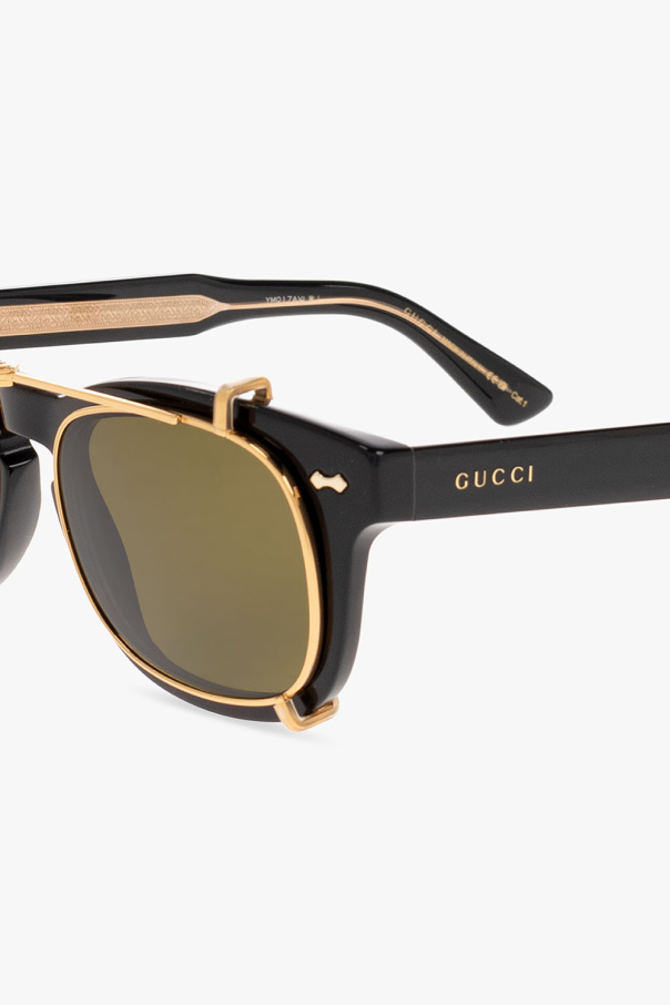 Gucci v2 Sun Black To Clear Fade Sunglasses
