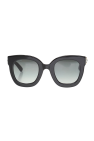 tinted cat-eye double-bridge sunglasses Rosa