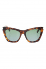 tortoiseshell-effect square-frame sunglasses Nude