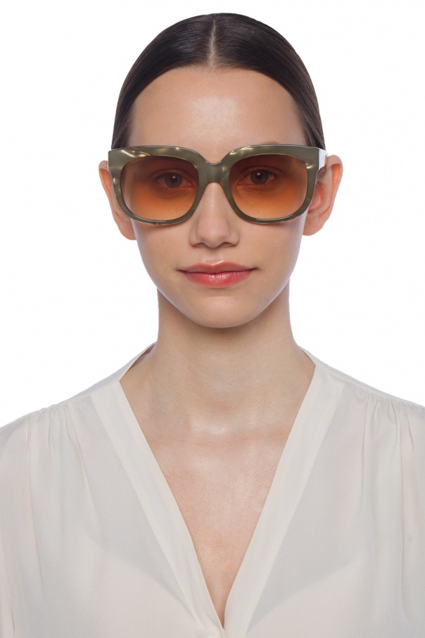 Brown Leopard print sunglasses Gucci - Vitkac GB