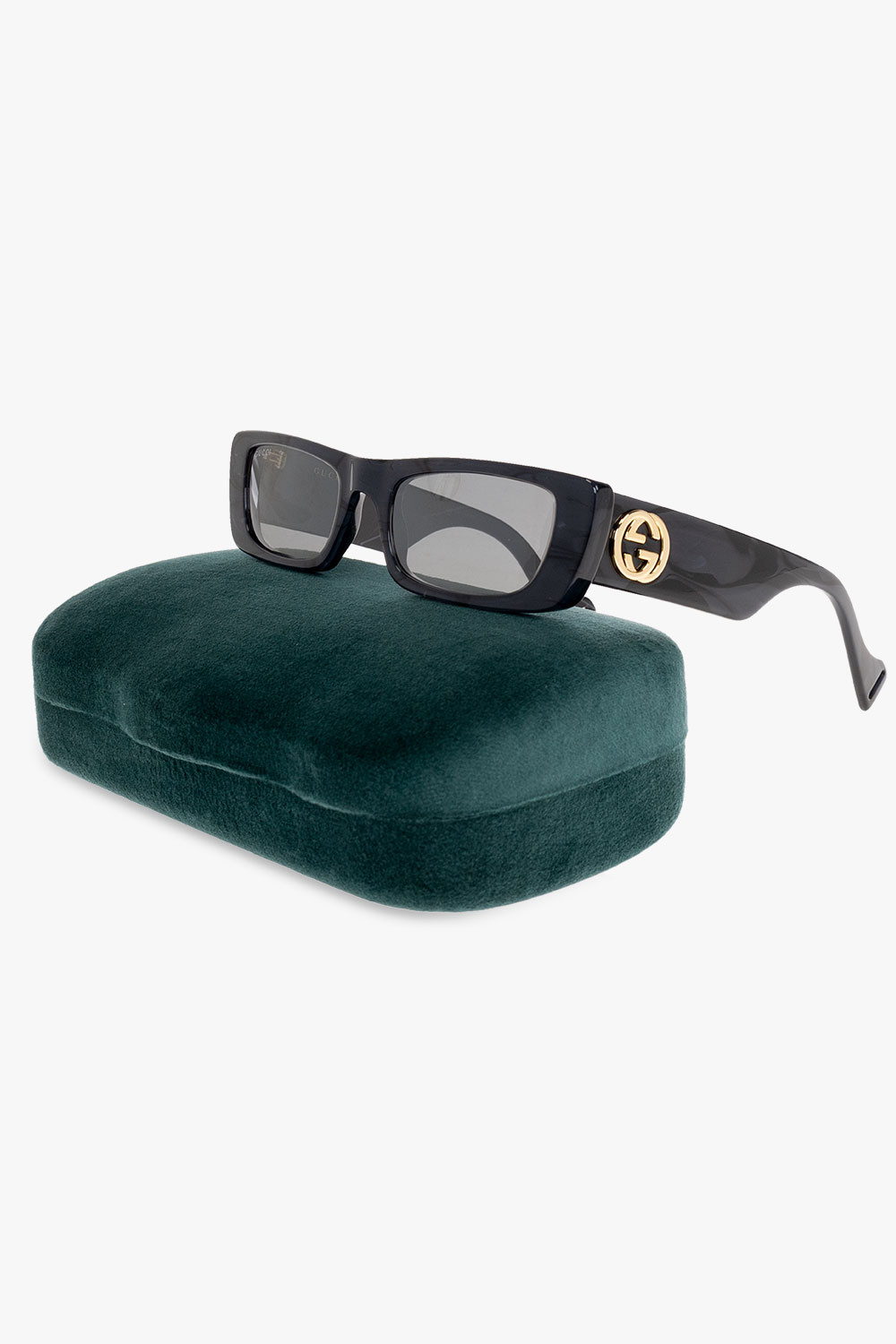 IetpShops Italy - Graffiti pilot-frame sunglasses - Black Sunglasses Gucci