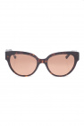 removable lense round square-frame sunglasses