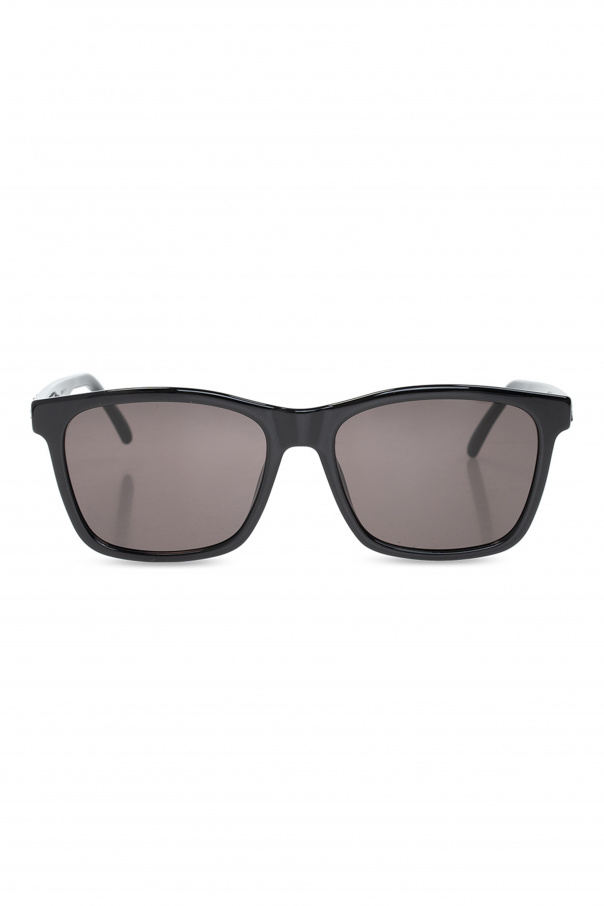 Saint Laurent tortoiseshell rectangle-frame sunglasses Marrone