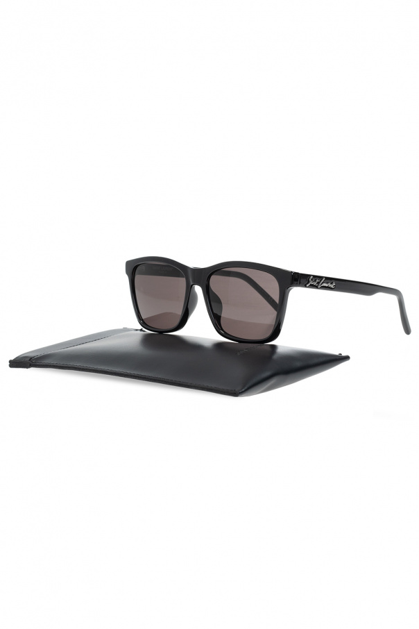 Saint Laurent tortoiseshell rectangle-frame sunglasses Marrone
