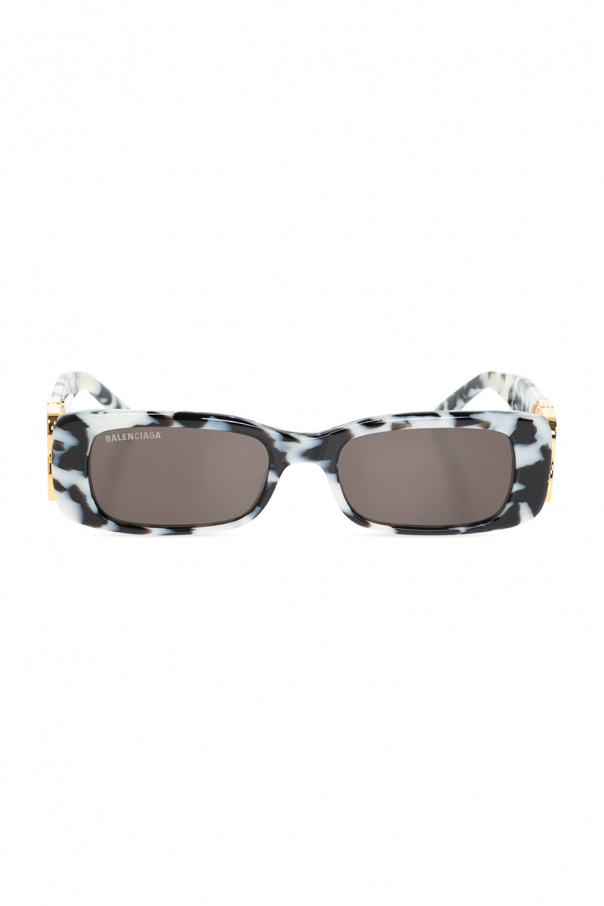 Balenciaga ‘Dynasty Rectangle’ oval sunglasses