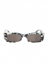 cat-eye blue-tinted sunglasses