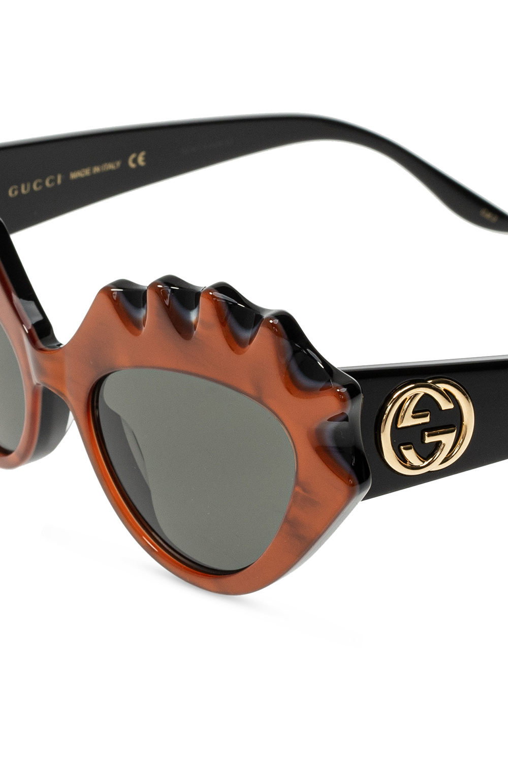 Gucci Black Tecuatl rectangular frame Persol sunglasses