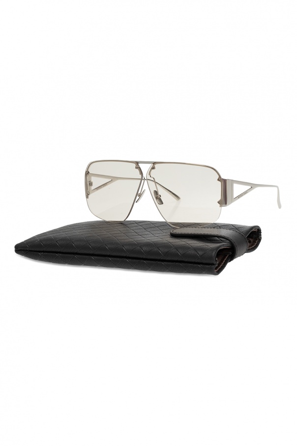 Bottega Leather Veneta Optical glasses with logo