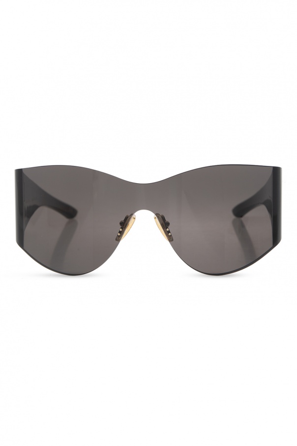 Balenciaga striped round frame sunglasses