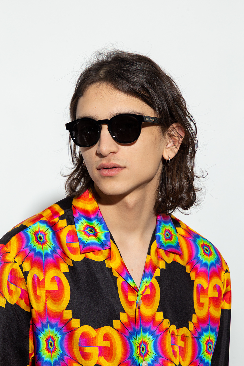 Gucci Vans Spicoli 4 checkerboard sunglasses in matte black