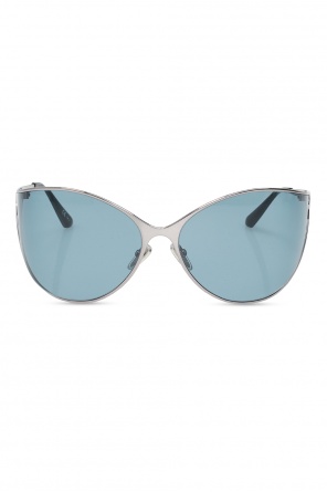 marbled-effect square sunglasses