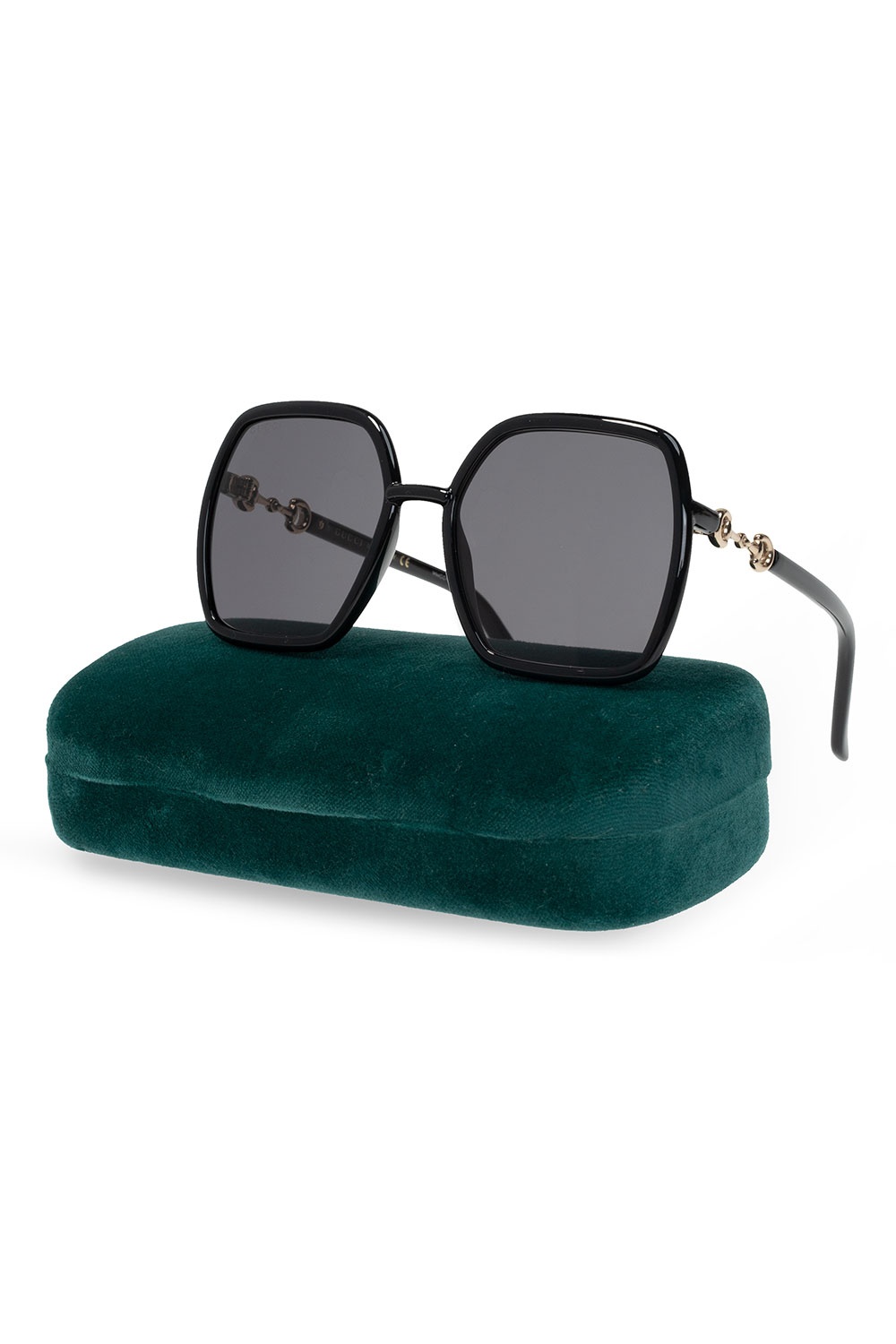 Black Sunglasses with horsebit Gucci - Vitkac GB