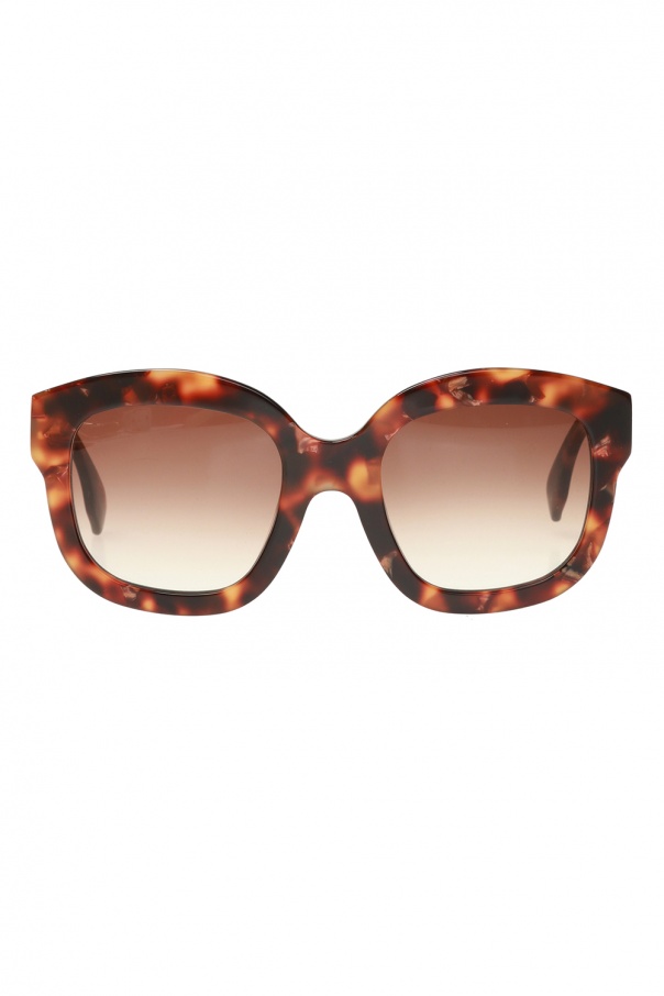 Emmanuelle Khanh BRĄZOWY Okulary przeciwsłoneczne z logo