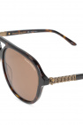 Alexander McQueen oval sunglasses with skull motif