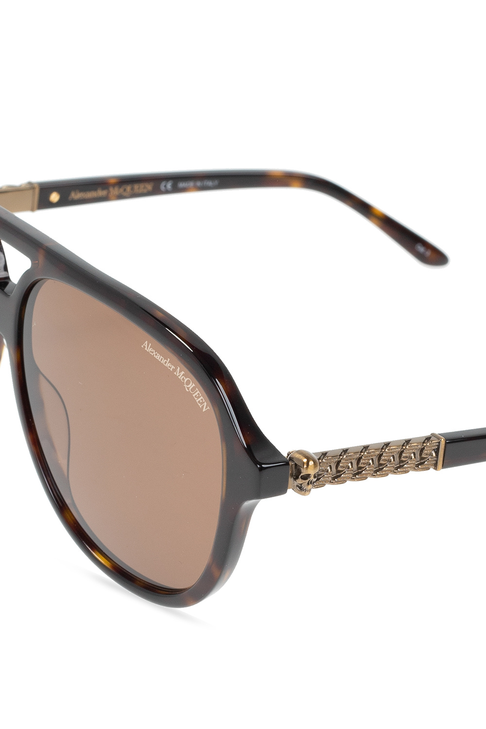 Alexander McQueen round rimless sunglasses