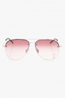 tweed-print sunglasses Schwarz