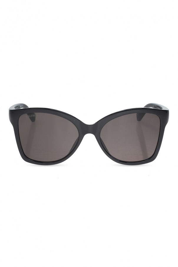 Balenciaga These caramel-coloured tortoiseshell sunglasses eye from