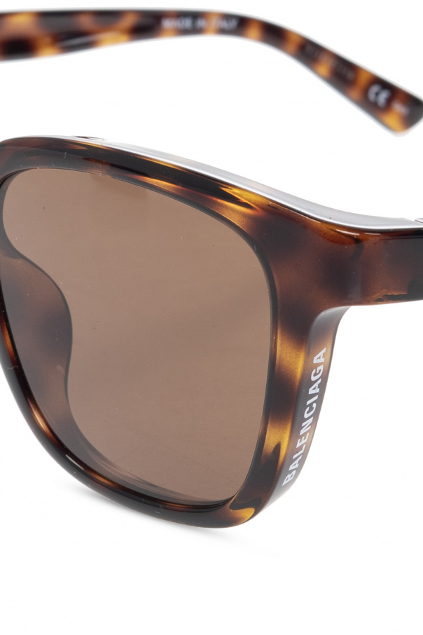 Balenciaga Longchamp raw-edged cat-eye sunglasses with logo detail