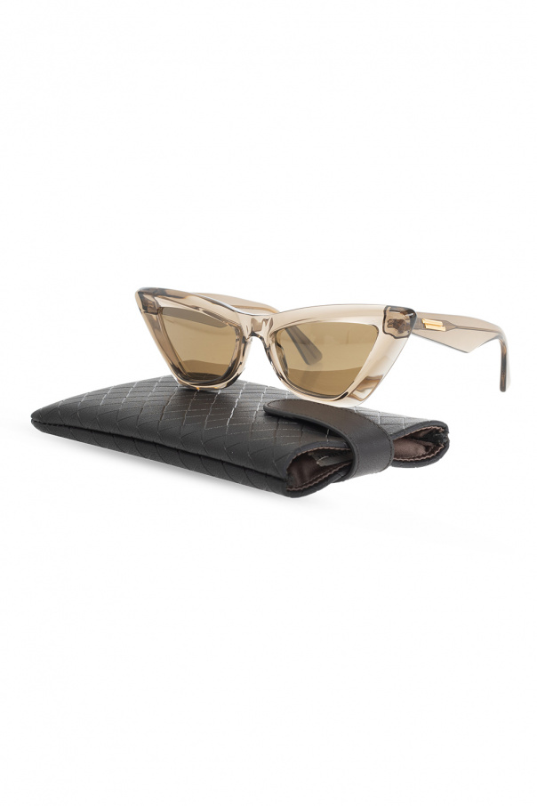 Bottega Veneta round rimless-frame sunglasses Gold