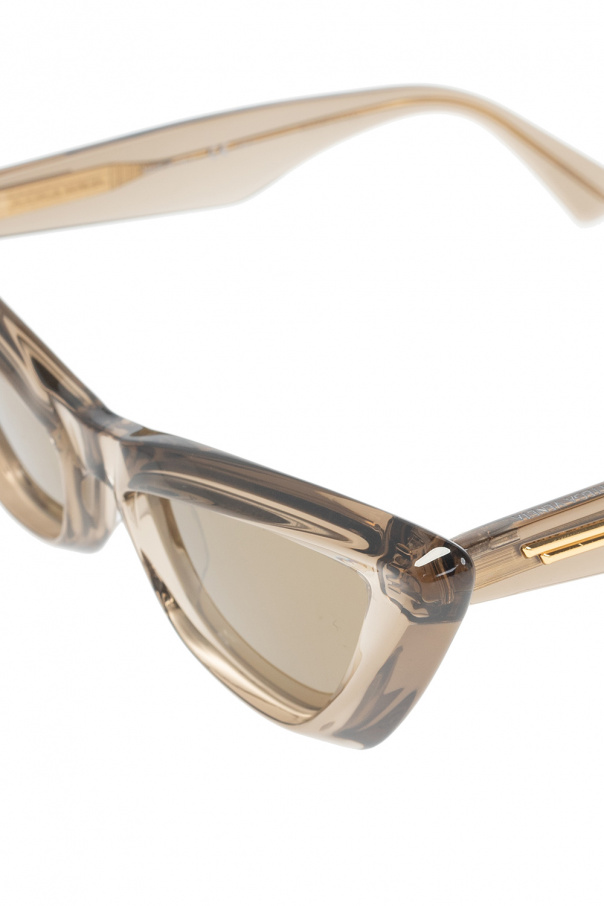 Bottega Veneta round rimless-frame sunglasses Gold