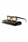 Saint Laurent Ruthenium and enamel square sunglasses