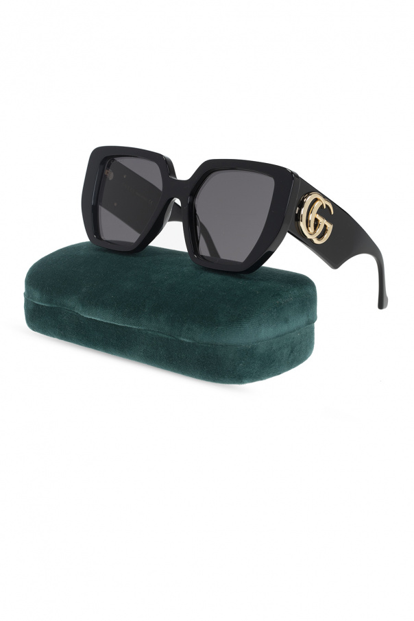 Gucci Sunglasses Tortoise-Cream with logo