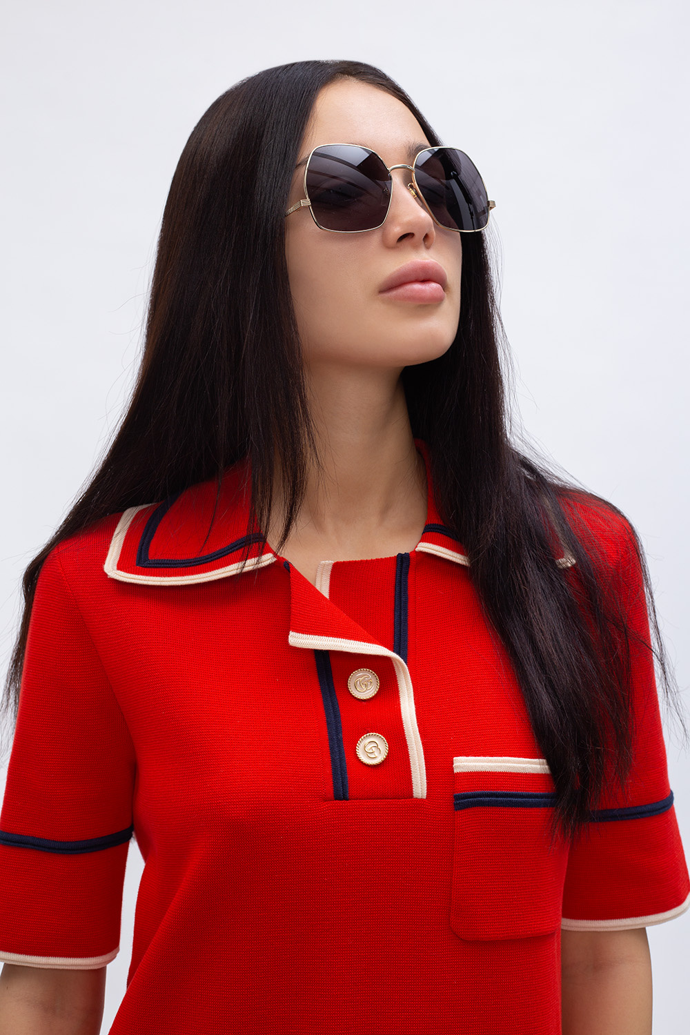 Gucci cat-eye heart-frame sunglasses