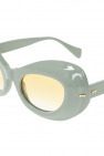 Gucci Spitfire wrap around round sunglasses in grey